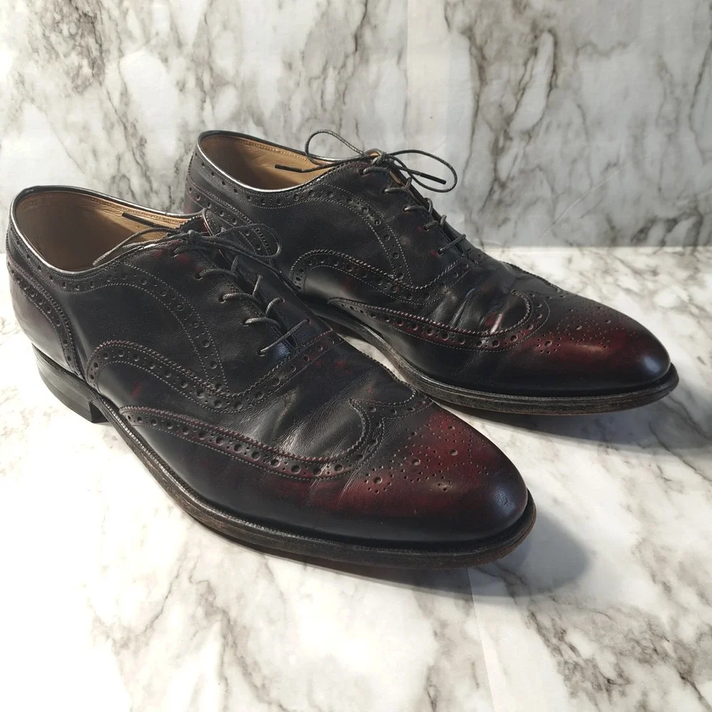 Johnston & Murphy Heritage 1850 Men Oxfords Dress Shoes Office 10 1/2 Cordovan‎